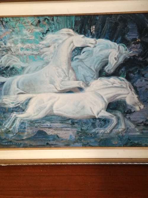 SIGNED Tretchikoff `Wild Horses` Print